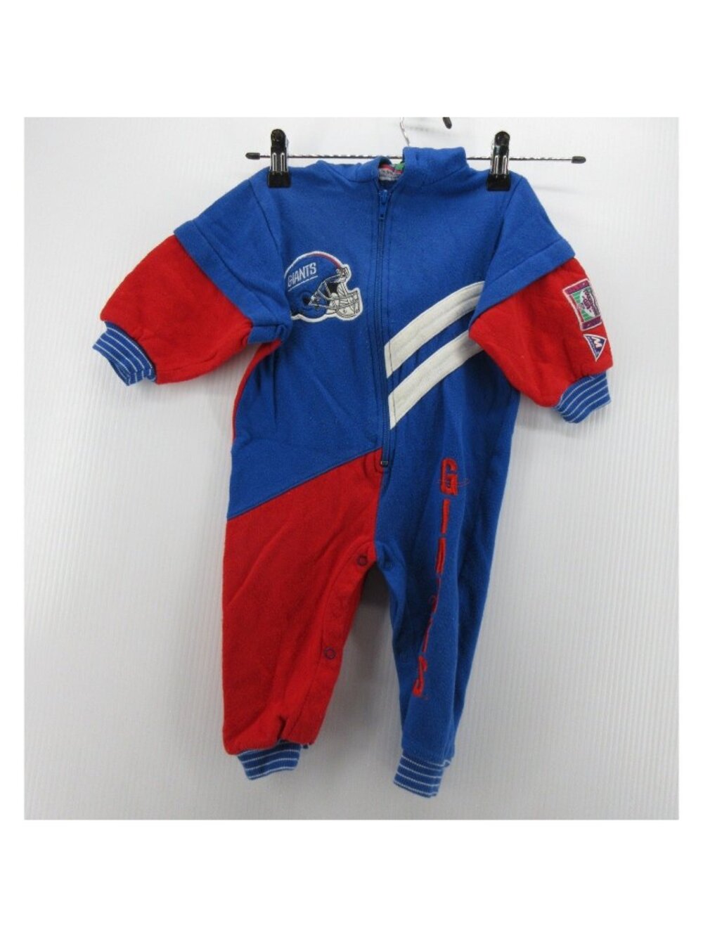 VTG New York Giants Jumpsuit Boys Toddler 18 M Mighty Mac Touchdown Club *